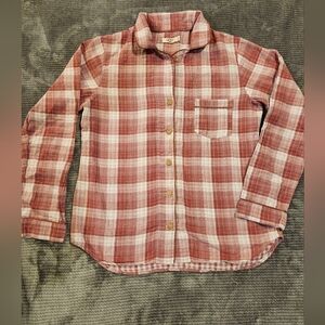 UGG plaid womens pajama set, W Pants sz MD, rose color, drawstring, lightweight.